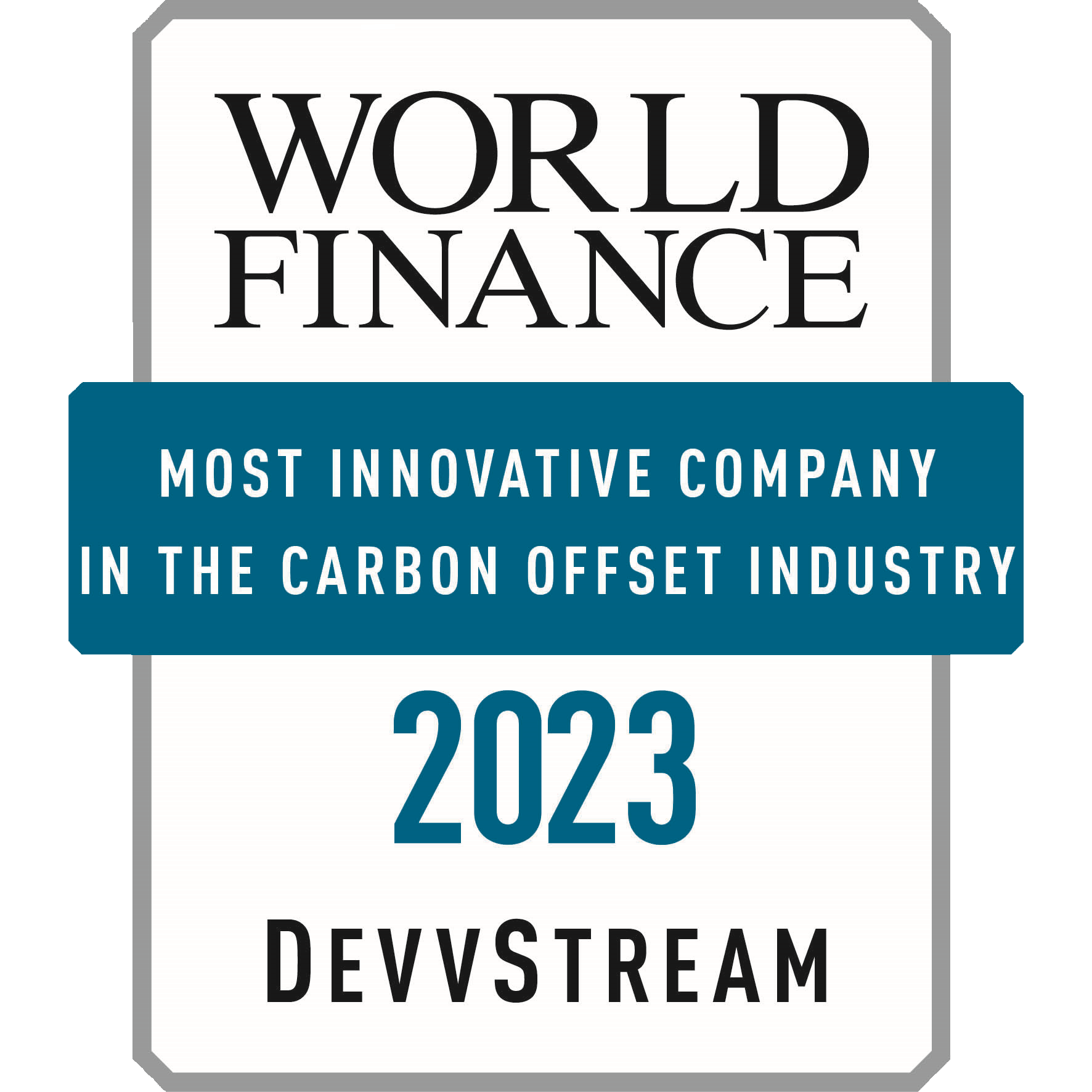 DevvStream 2023 World Finance Logo