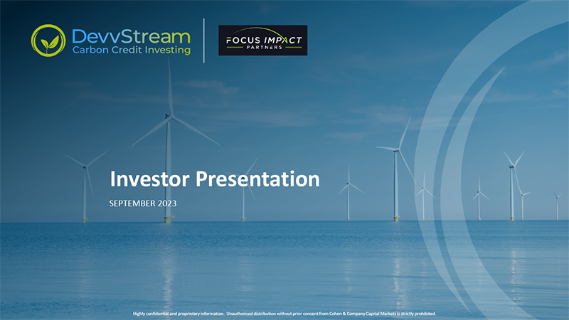DevvStream Corporate Presentation